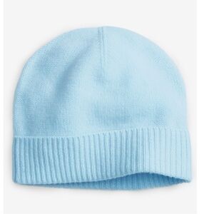 NWT From Charter Club 100% Cashmere Cuffed Crystal Blue Beanie Created for Macys